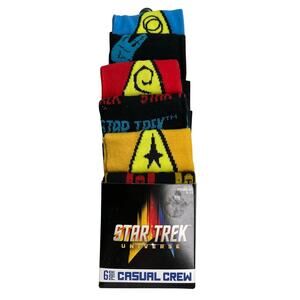 Star Trek Universe Crew Socks Fits Shoe Size 8-12 Adult Unisex Hipnotic Hats Ltd